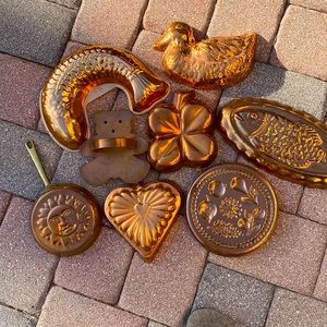 8 copper molds for decor or cooking